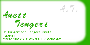 anett tengeri business card